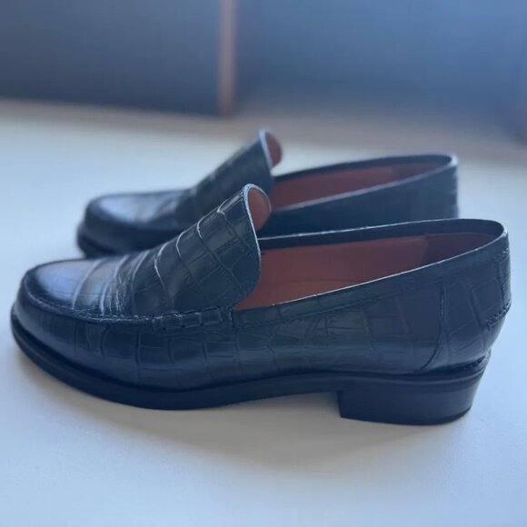 Rachel Comey Bancks Loafers in Navy Croc - Picture 1 of 4